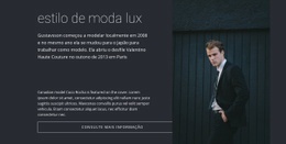 Modelo De Site Para Estilo De Moda Masculina