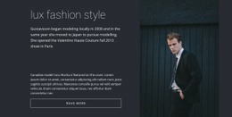 Men'S Fashion Style Web Page Design