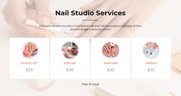 Nails Studio Services CSS Form Template