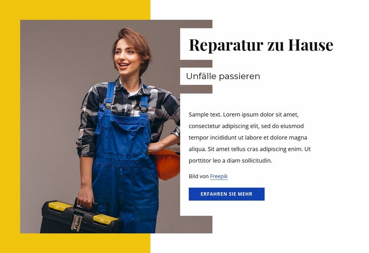 Spezialisten für Reparaturen zu Hause HTML Website Builder