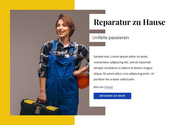 Spezialisten für Reparaturen zu Hause Website design