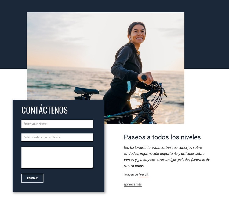 Paseos a todos los niveles Creador de sitios web HTML