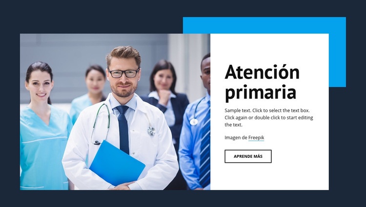 Atención médica primaria Página de destino