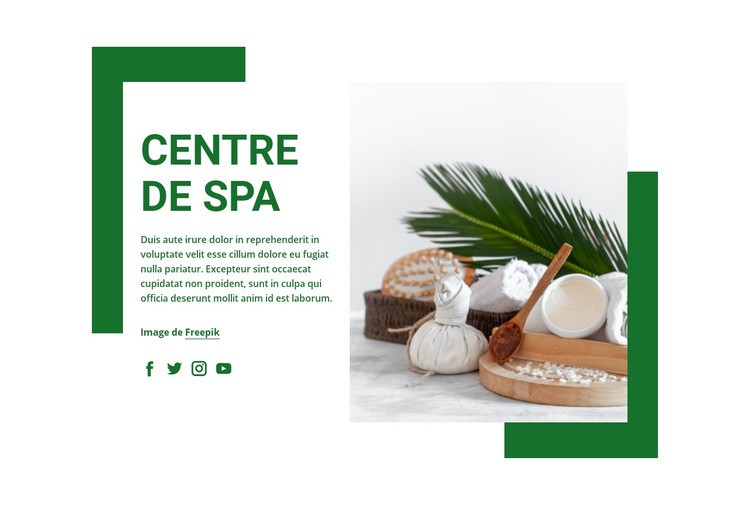 Traitements relaxants et efficaces Maquette de site Web