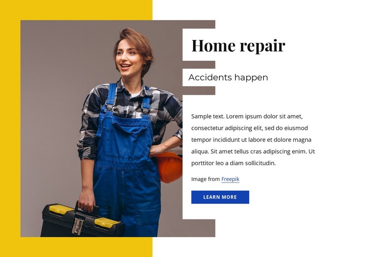 Home repair specialists Homepage Design