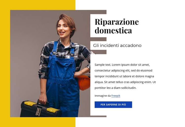 Specialisti in riparazioni domestiche Costruttore di siti web HTML