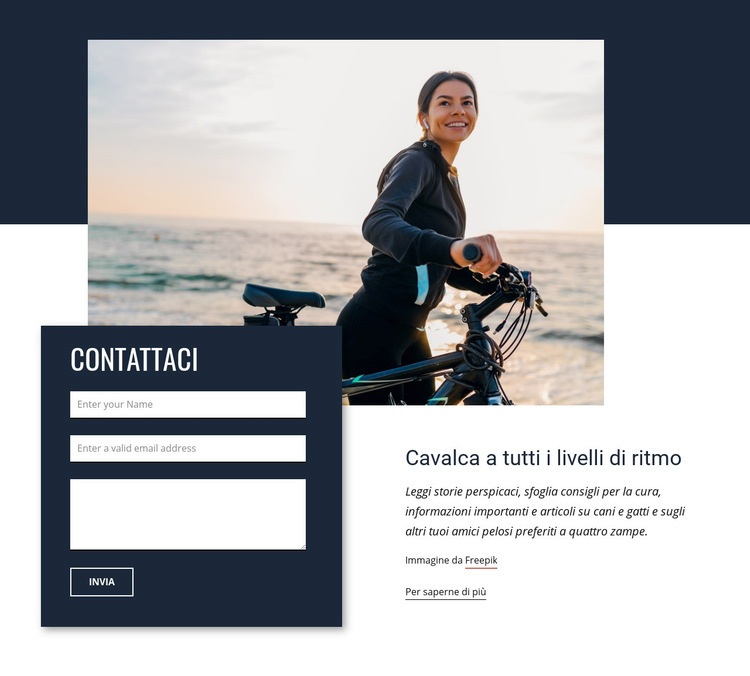 Cavalca a tutti i livelli di ritmo Mockup del sito web