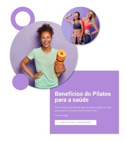 Construtor De Sites Multiuso Para Benefícios Para A Saúde Do Pilates