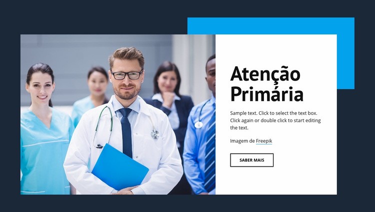 Cuidados médicos primários Construtor de sites HTML