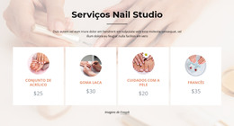 Serviços De Estúdio Nails - Download De Modelo HTML