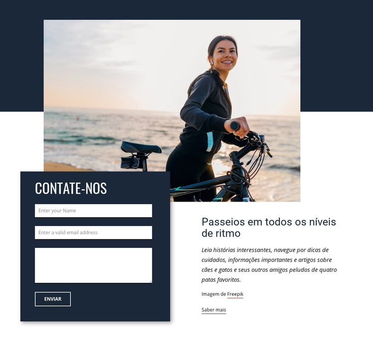 Passeios em todos os níveis de ritmo Landing Page