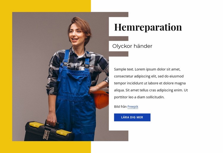 Hemreparationsspecialister Hemsidedesign