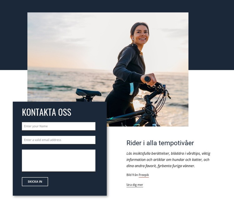 Rider i alla tempotivåer HTML-mall