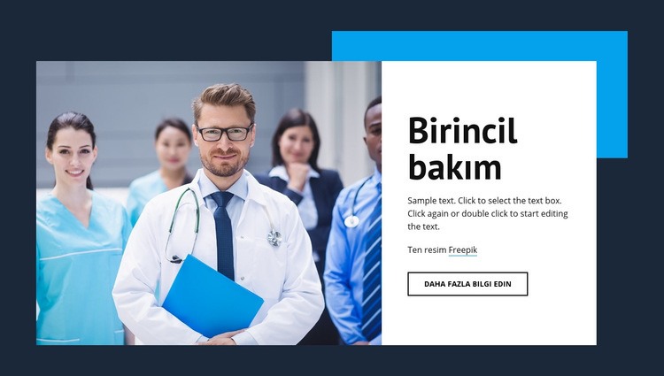 Birincil tıbbi bakım Bir Sayfa Şablonu