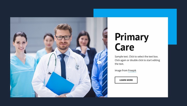 Primary medical care Web Page Design