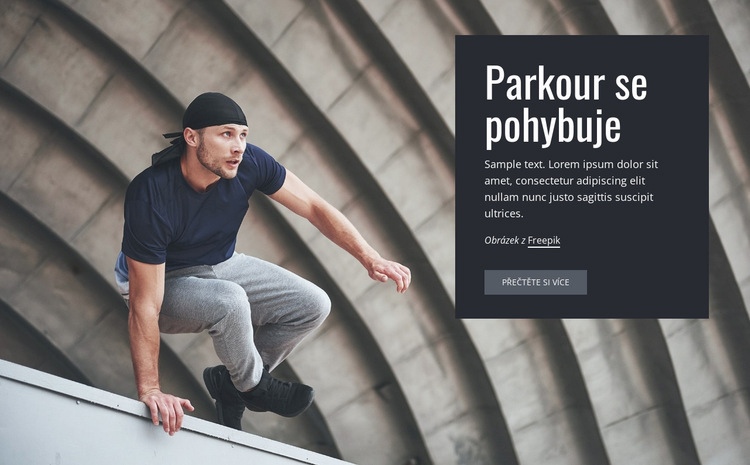 Parkour se pohybuje Šablona webové stránky