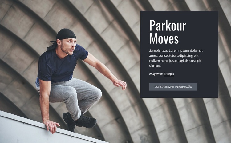 Movimentos de parkour Design do site