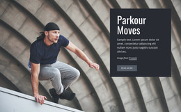 Parkour Moves - Responsive Website Mockup