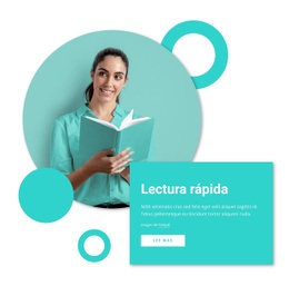 Cursos De Lectura Rápida - Plantilla De Maqueta De Sitio Web