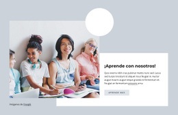 Plantilla Web Adaptable Para Aprender Con Nosotros