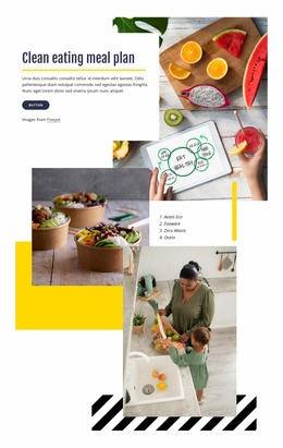 Clean Eating Plan - HTML Website Creator