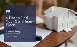 5 Tips To Find Your Happy Place - Design HTML Page Online
