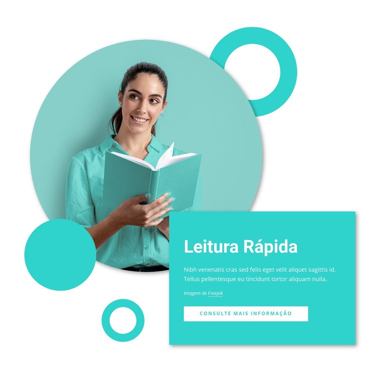 Cursos de leitura rápida Design do site