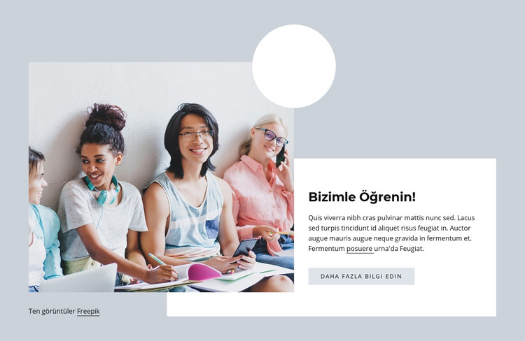 Bizimle öğrenin HTML Şablonu