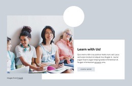 Premium Web Page Design For Learn With Us
