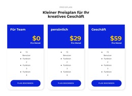 Wählen Sie Ihre Preise - Zielseitenvorlage