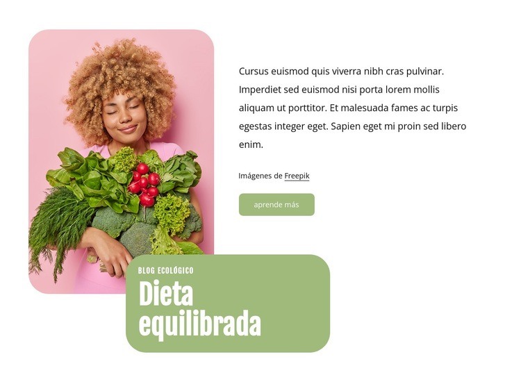 Dieta equilibrada Plantilla de una página