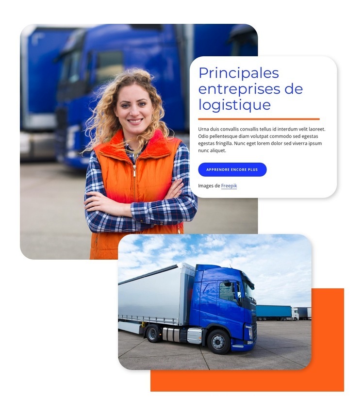 Les meilleures entreprises de logistique Créateur de site Web HTML