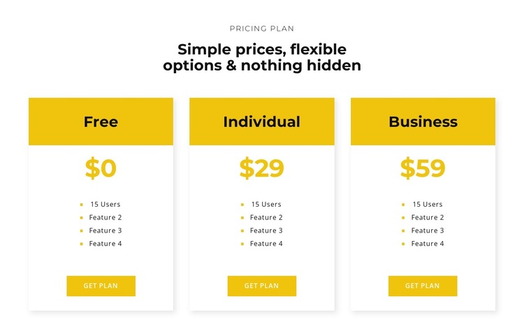 Choose your best plan HTML5 Template