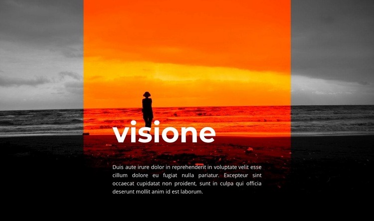 Visione al tramonto Mockup del sito web