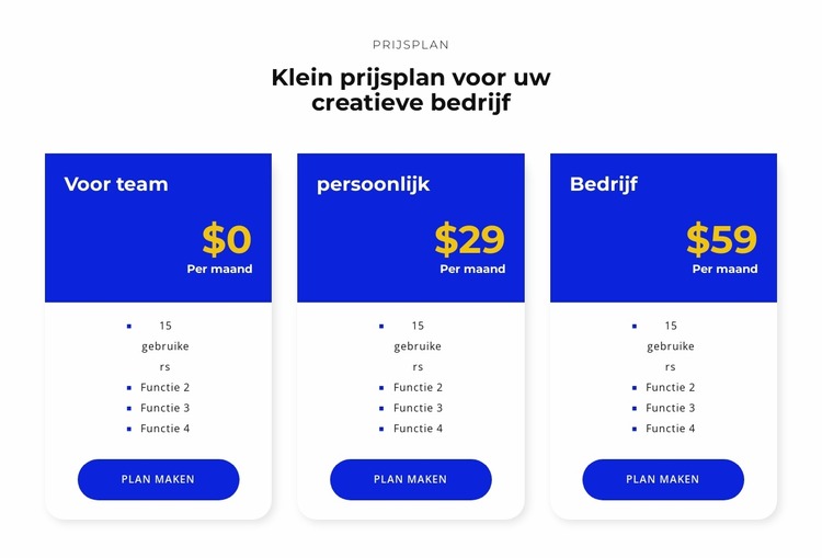 Kies je prijs Joomla-sjabloon