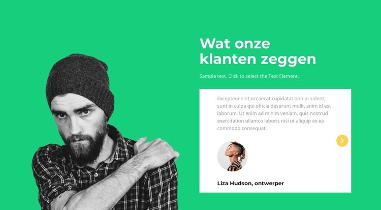 mening van leden Website mockup