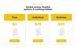 Choose Your Best Plan - Modern One Page Template