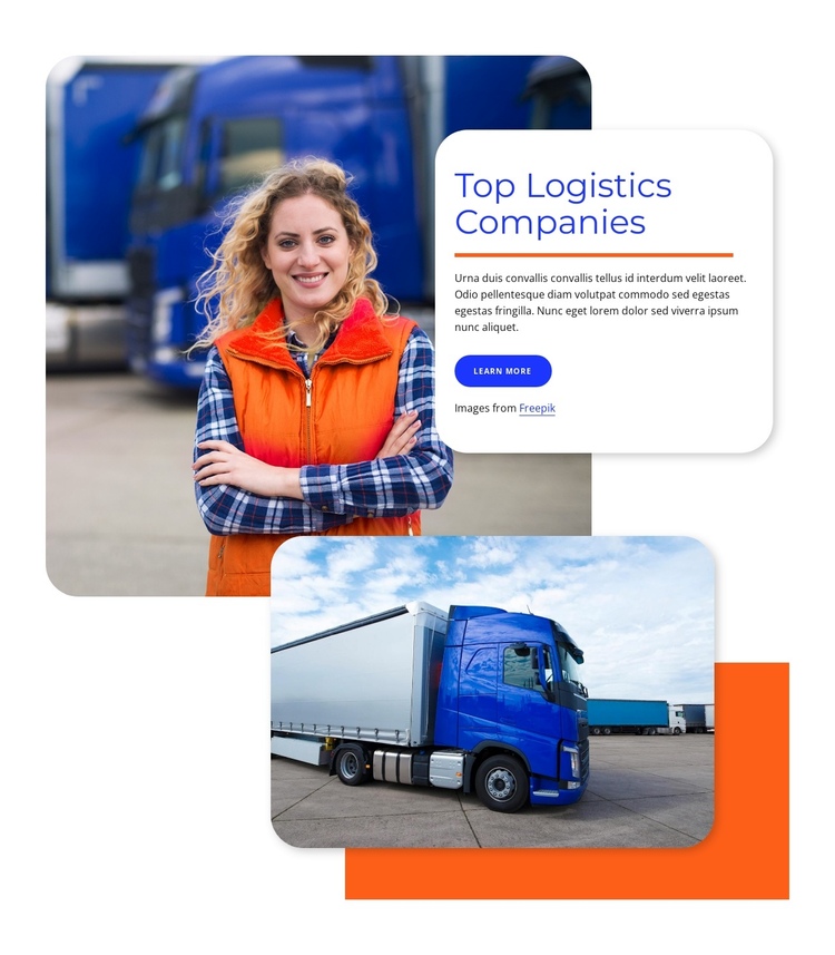 Top logistics companies One Page Template