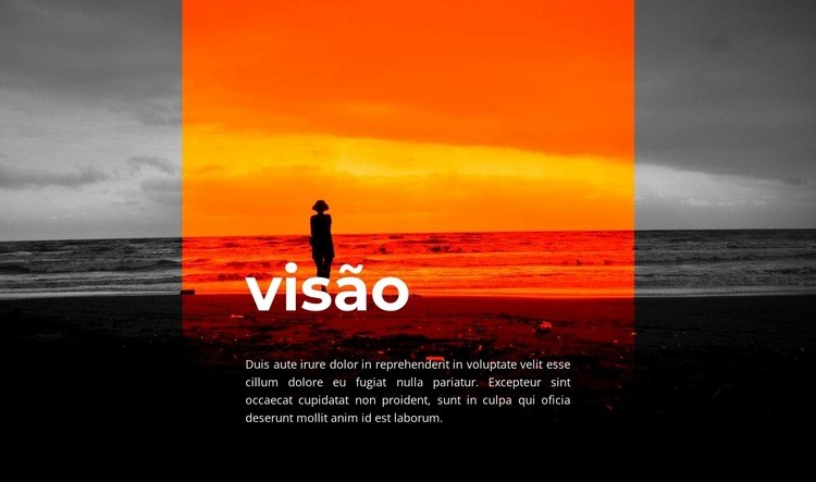 Visão do pôr do sol Construtor de sites HTML