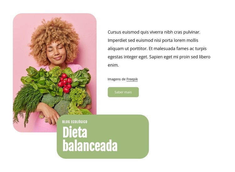 Dieta balanceada Design do site