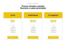 Escolha O Seu Melhor Plano - Projetado Profissionalmente