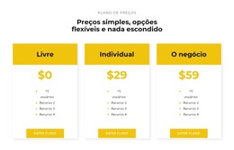 Escolha O Seu Melhor Plano - Modelo Para Adicionar Elementos À Página