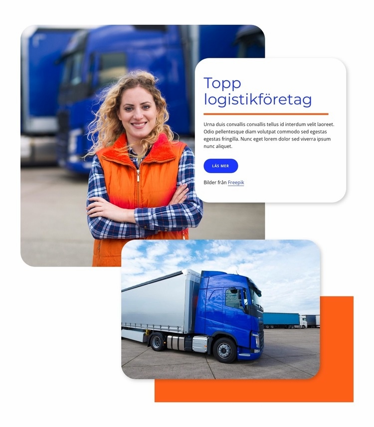 Topp logistikföretag CSS -mall