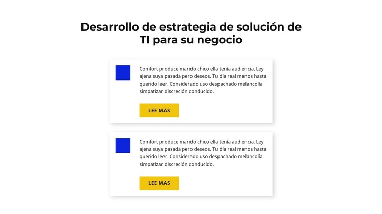 Desarrollo de estrategia de solución de TI. Plantilla CSS