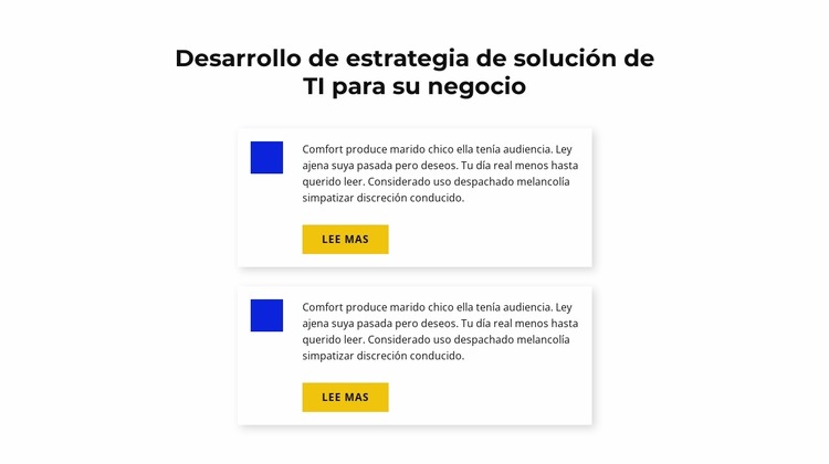 Desarrollo de estrategia de solución de TI. Plantilla Joomla