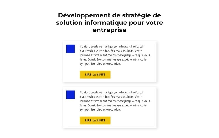 Développement de la stratégie de solutions informatiques Créateur de site Web HTML