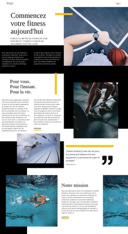 Page Web Pour Fitness Professionnel