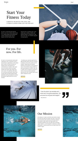 Professional Fitness - Best One Page Template