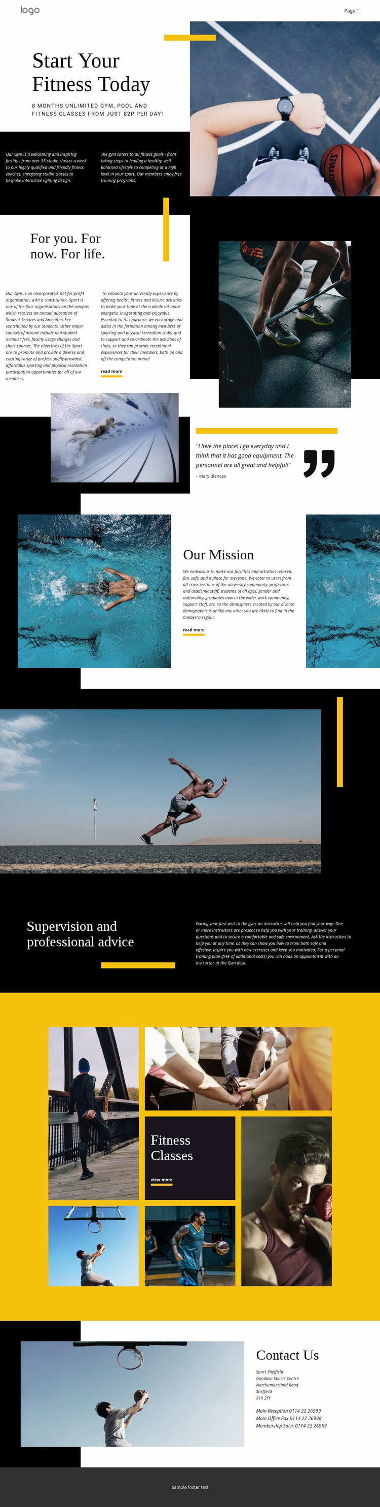 Professional fitness Squarespace Template Alternative