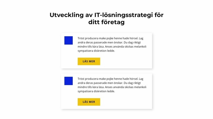 Strategiutveckling för IT-lösningar Webbplats mall